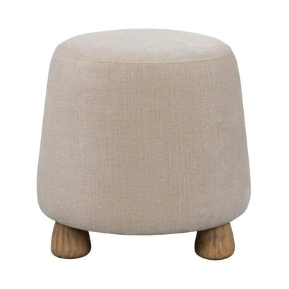 Giselle Performance Fabric Round Ottoman - LOOMLAN - LH Imports - Ottomans