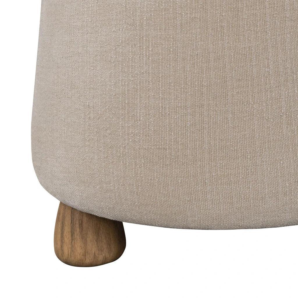Giselle Performance Fabric Round Ottoman - LOOMLAN - LH Imports - Ottomans
