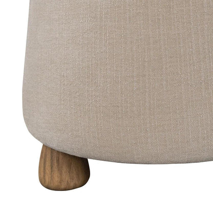 Giselle Performance Fabric Round Ottoman - LOOMLAN - LH Imports - Ottomans