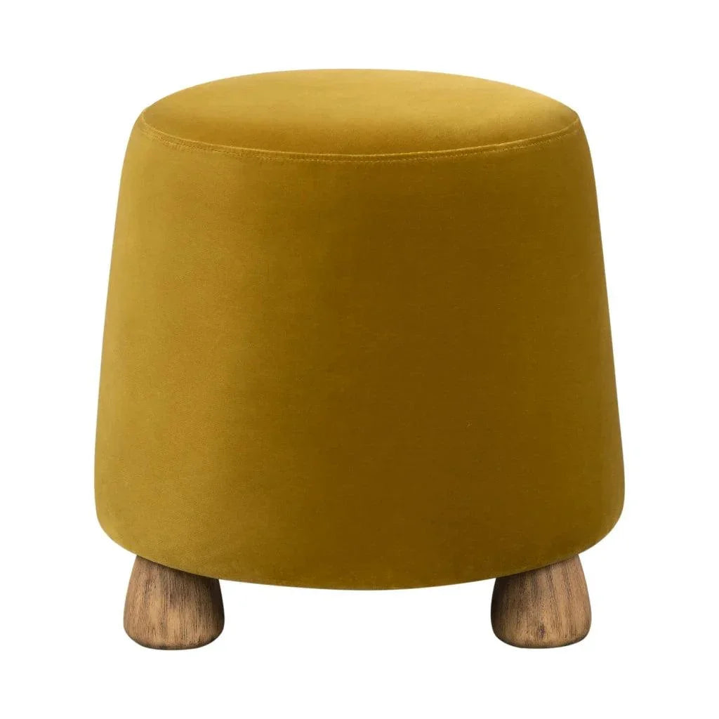 Giselle Performance Fabric Round Ottoman - LOOMLAN - LH Imports - Ottomans