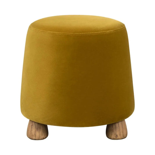 Giselle Performance Fabric Round Ottoman - LOOMLAN - LH Imports - Ottomans