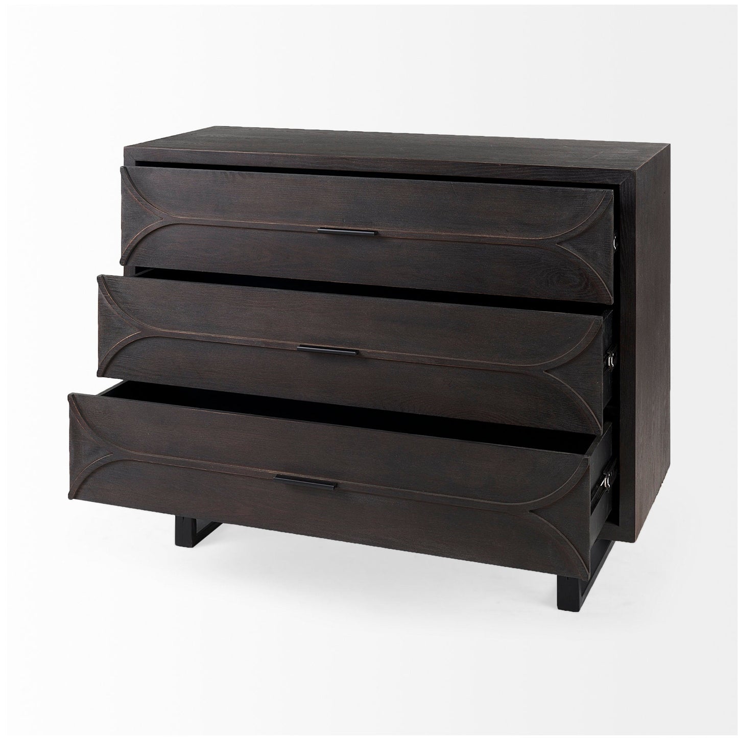 Giselle Three Drawers Wooden Accent Cabinet