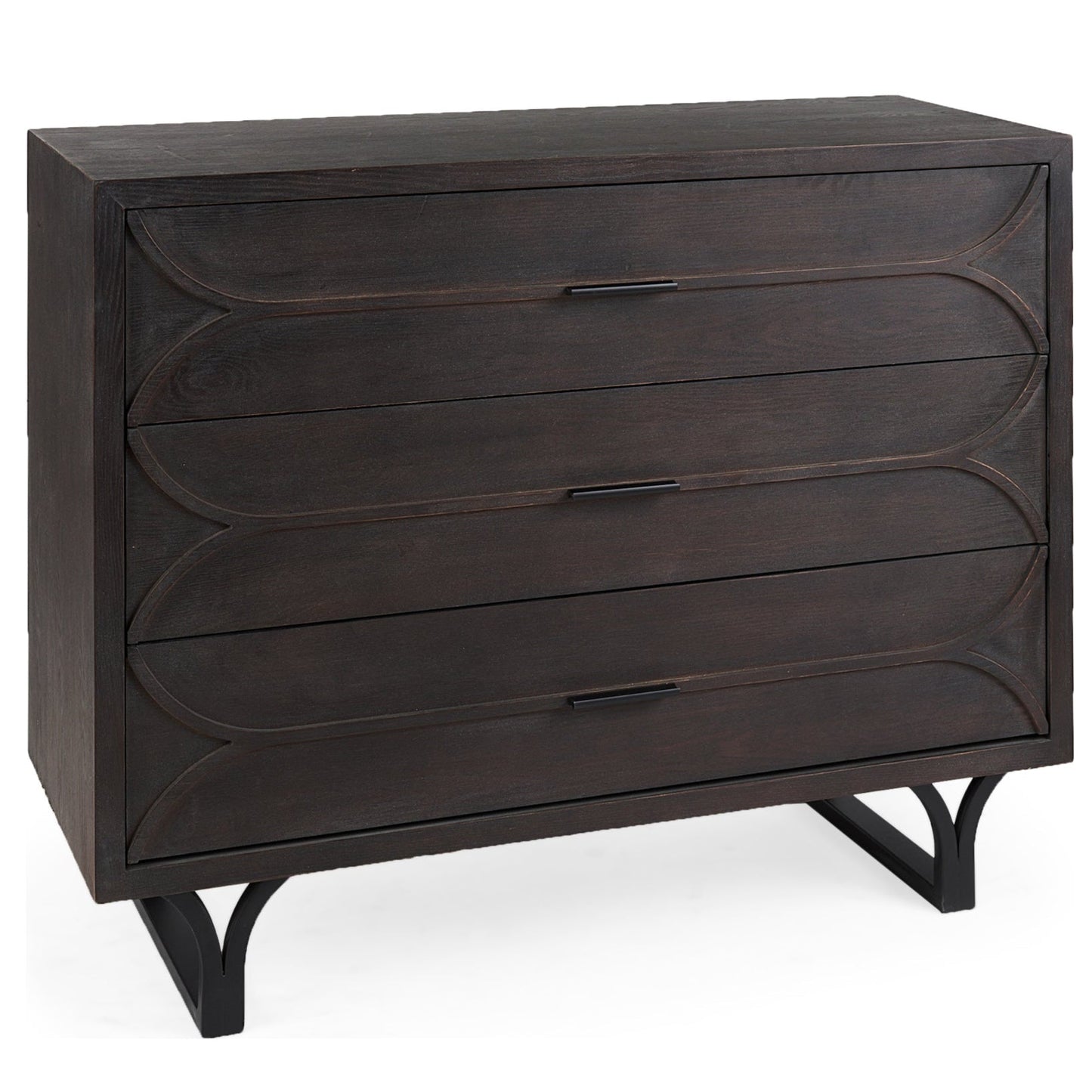 Giselle Three Drawers Wooden Accent Cabinet