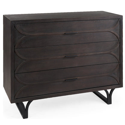 Giselle Three Drawers Wooden Accent Cabinet