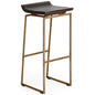 Givens Black Wood Top Bar Stool