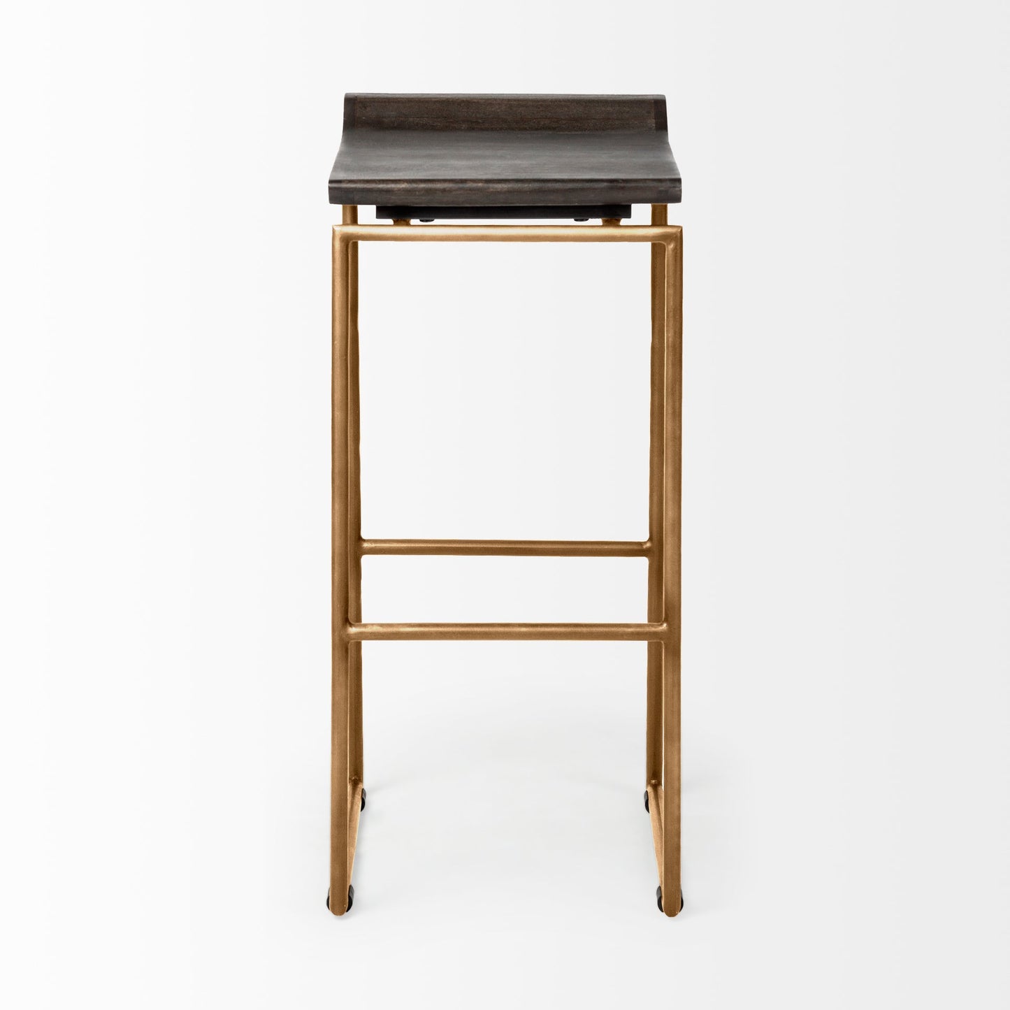 Givens Black Wood Top Bar Stool