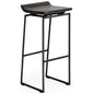 Givens Black Wood Top Bar Stool