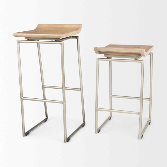 Givens Wood Top Barstool