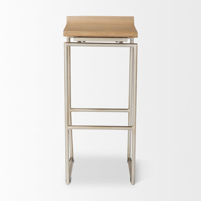 Givens Wood Top Barstool