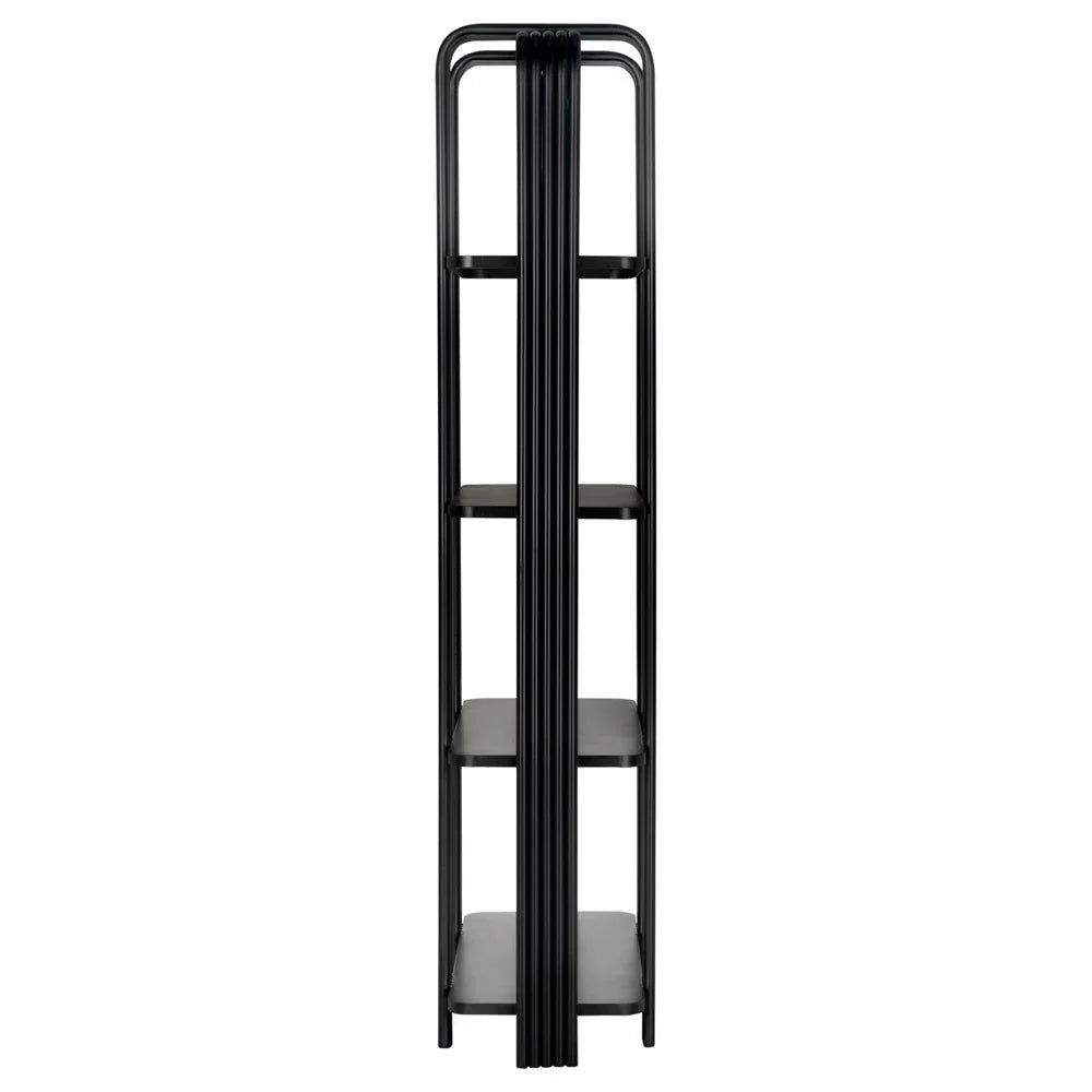 Giza Industrial Steel Black Etagere-Etageres-Noir-LOOMLAN