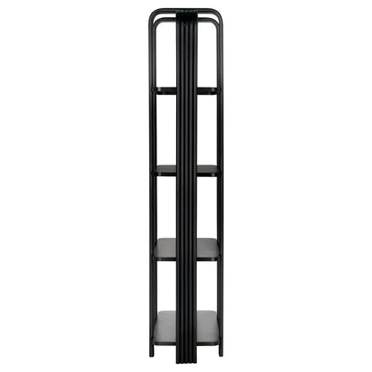 Giza Industrial Steel Black Etagere-Etageres-Noir-LOOMLAN