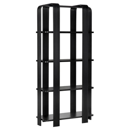Giza Industrial Steel Black Etagere-Etageres-Noir-LOOMLAN
