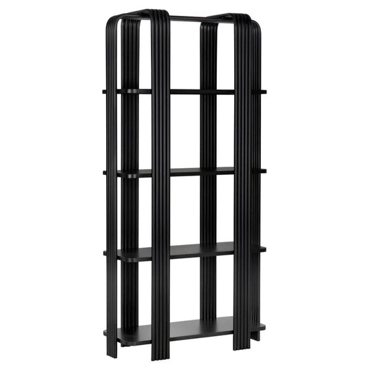 Giza Industrial Steel Black Etagere-Etageres-Noir-LOOMLAN