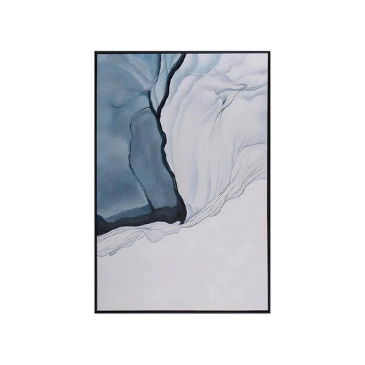 Glacial Rock Hand Painted Wall Art Black - LOOMLAN - SUNPAN - Canvas Art