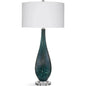 Glaize Glass and Crystal Blue Table Lamp - LOOMLAN - Bassett Mirror - Table Lamps