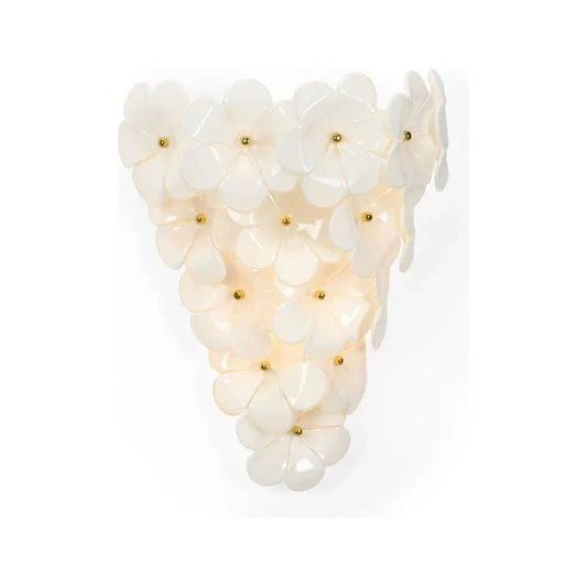 Glass Flower Electrified Wall Sconce - LOOMLAN - Chelsea House - Wall Sconces