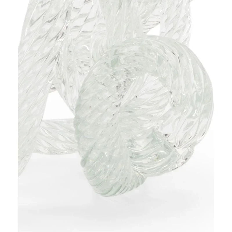 Glass Love Knot Clear Sculpture Sculpture - LOOMLAN - Chelsea House - Statues & Sculptures