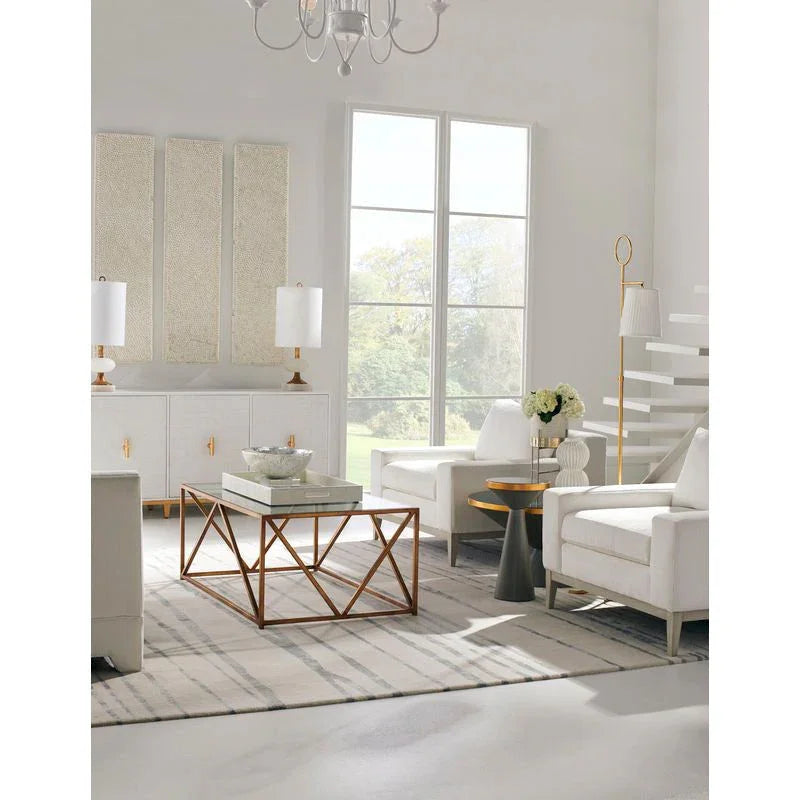 Glass Top Harlequin Rectangular Coffee Table - LOOMLAN - Chelsea House - Coffee Tables