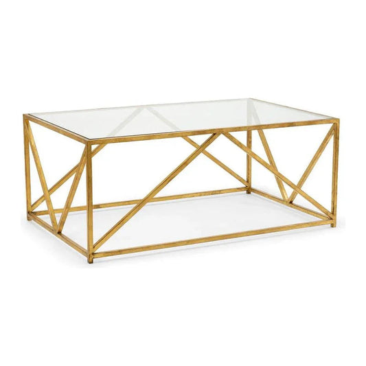 Glass Top Harlequin Rectangular Coffee Table - LOOMLAN - Chelsea House - Coffee Tables