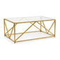 Glass Top Harlequin Rectangular Coffee Table - LOOMLAN - Chelsea House - Coffee Tables