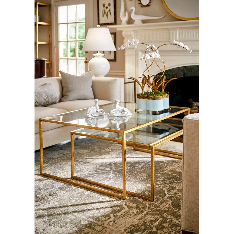 Glass Top Nested Cocktail Table (Set of 2) - LOOMLAN - Chelsea House - Coffee Tables