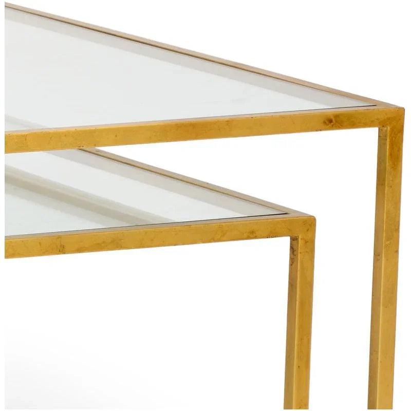 Glass Top Nested Cocktail Table (Set of 2) - LOOMLAN - Chelsea House - Coffee Tables