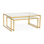 Glass Top Nested Cocktail Table (Set of 2) - LOOMLAN - Chelsea House - Coffee Tables