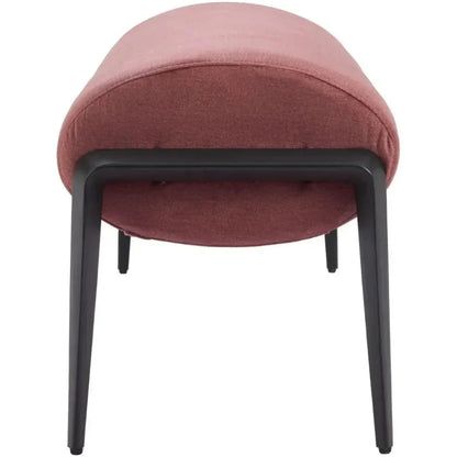 Glatt Wood and Steel Brown Bench - LOOMLAN - Zuo Modern - Bedroom Benches