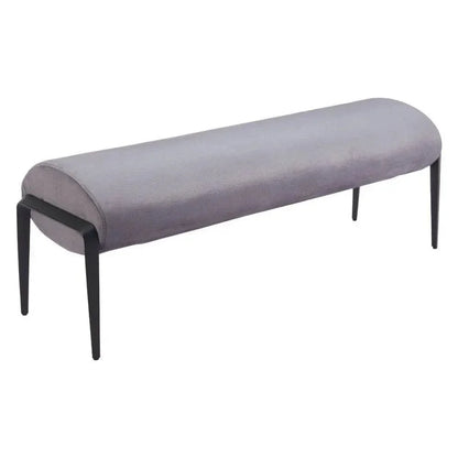 Glatt Wood and Steel Grey Bench - LOOMLAN - Zuo Modern - Bedroom Benches
