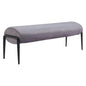 Glatt Wood and Steel Grey Bench - LOOMLAN - Zuo Modern - Bedroom Benches