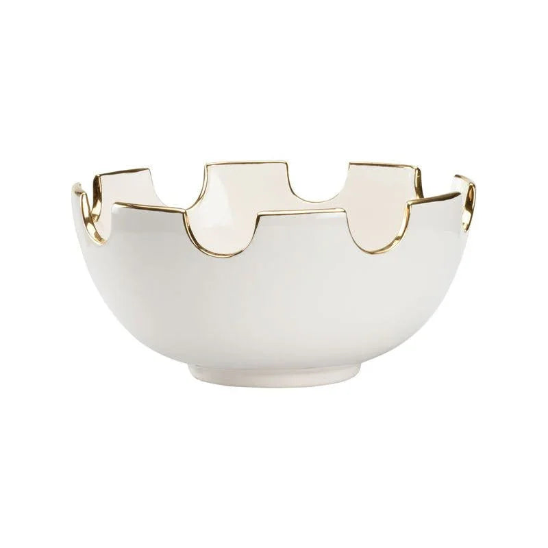 Glazed Ceramic Made Classic Bowl - LOOMLAN - Chelsea House - Boxes & Bowls