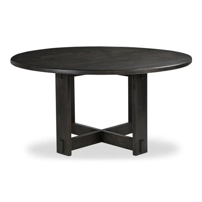 Glenn Solid Neem Wood Brown Dining Table-Dining Tables-Moe's Home-LOOMLAN
