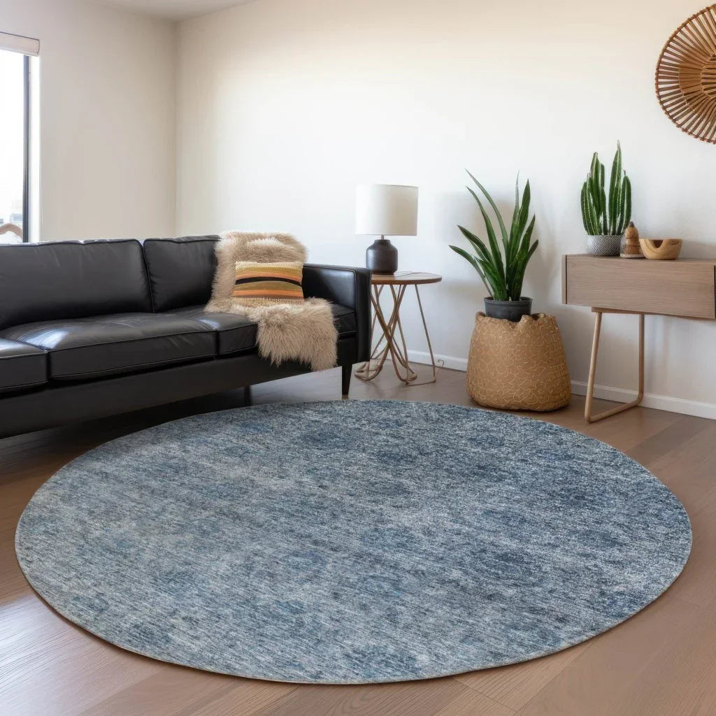 Glenra Blue Washable Indoor - Outdoor Rug - LOOMLAN - LOOMLAN Rugs - Outdoor Rugs