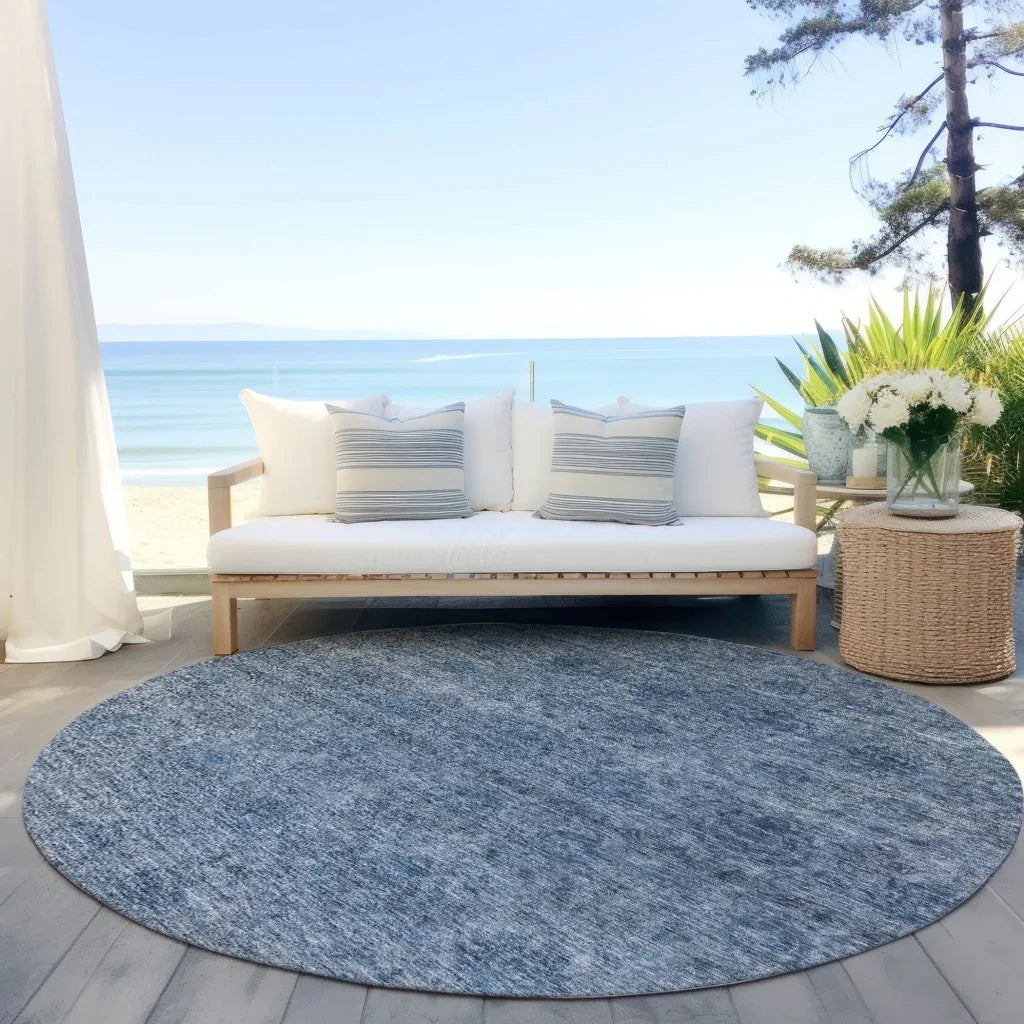 Glenra Blue Washable Indoor - Outdoor Rug - LOOMLAN - LOOMLAN Rugs - Outdoor Rugs
