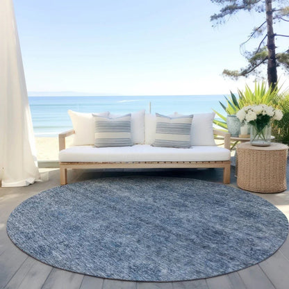 Glenra Blue Washable Indoor - Outdoor Rug - LOOMLAN - LOOMLAN Rugs - Outdoor Rugs