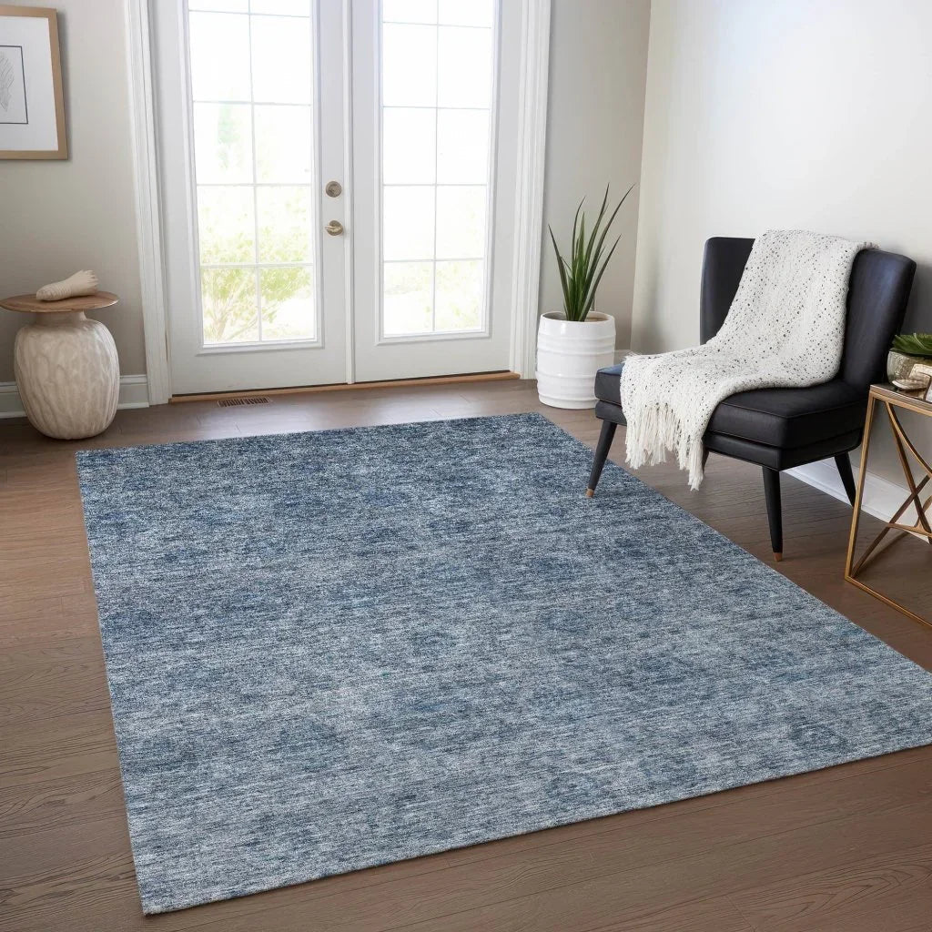 Glenra Blue Washable Indoor - Outdoor Rug - LOOMLAN - LOOMLAN Rugs - Outdoor Rugs