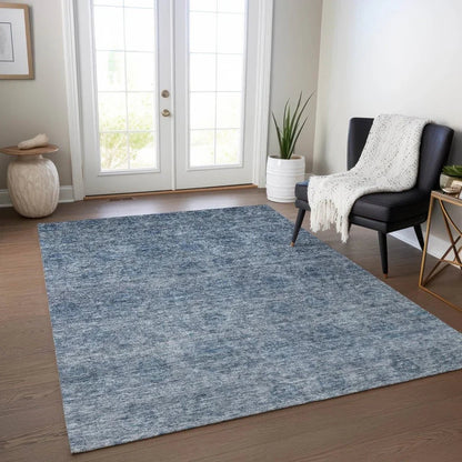 Glenra Blue Washable Indoor - Outdoor Rug - LOOMLAN - LOOMLAN Rugs - Outdoor Rugs