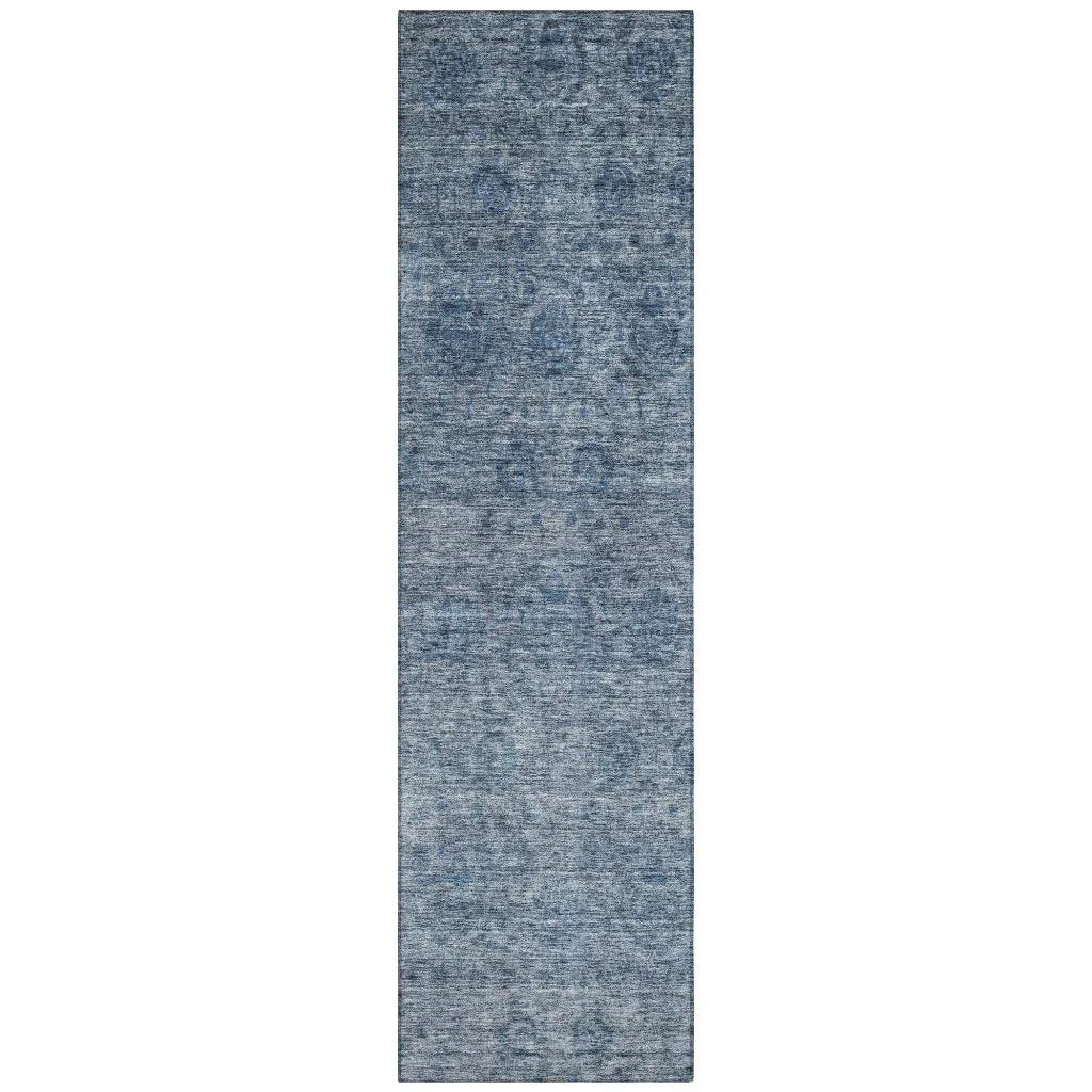 Glenra Blue Washable Indoor - Outdoor Rug - LOOMLAN - LOOMLAN Rugs - Outdoor Rugs
