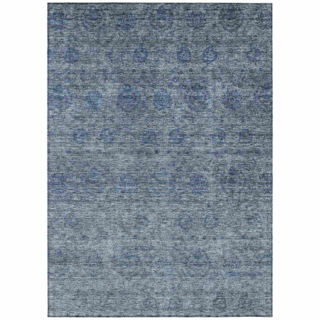 Glenra Blue Washable Indoor - Outdoor Rug - LOOMLAN - LOOMLAN Rugs - Outdoor Rugs