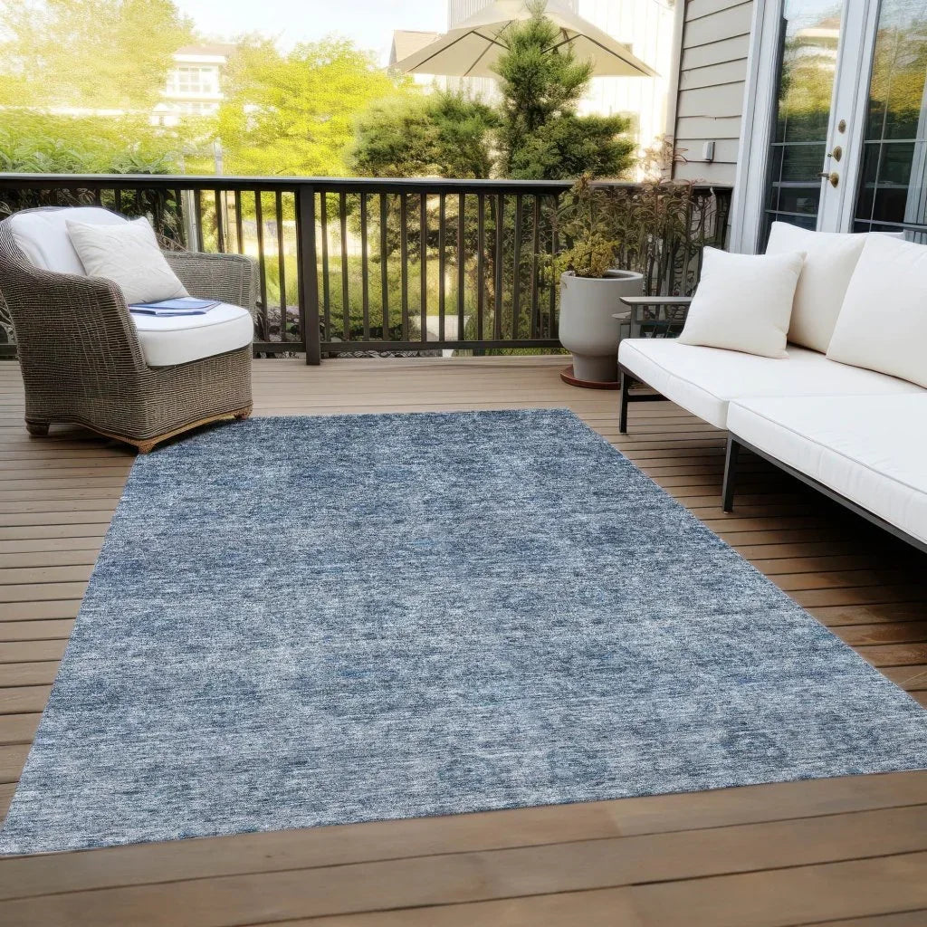 Glenra Blue Washable Indoor - Outdoor Rug - LOOMLAN - LOOMLAN Rugs - Outdoor Rugs