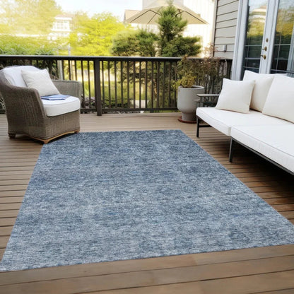 Glenra Blue Washable Indoor - Outdoor Rug - LOOMLAN - LOOMLAN Rugs - Outdoor Rugs