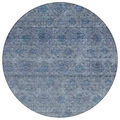 Glenra Blue Washable Indoor - Outdoor Rug - LOOMLAN - LOOMLAN Rugs - Outdoor Rugs