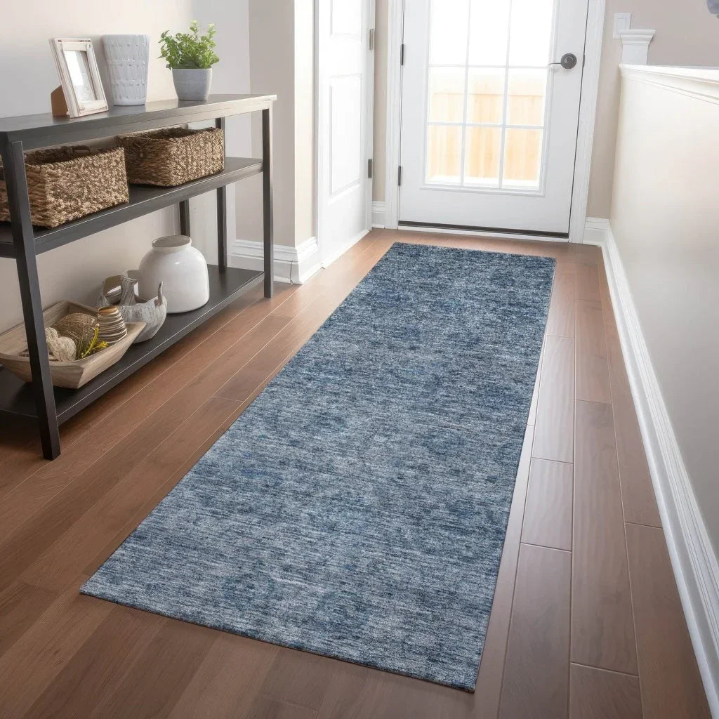 Glenra Blue Washable Indoor - Outdoor Rug - LOOMLAN - LOOMLAN Rugs - Outdoor Rugs