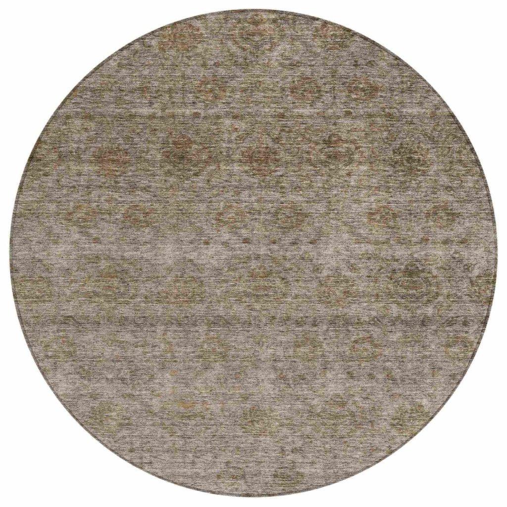 Glenra Brown Washable Indoor - Outdoor Rug - LOOMLAN - LOOMLAN Rugs - Outdoor Rugs