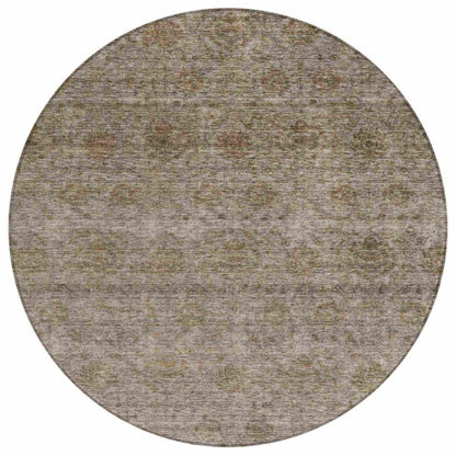 Glenra Brown Washable Indoor - Outdoor Rug - LOOMLAN - LOOMLAN Rugs - Outdoor Rugs