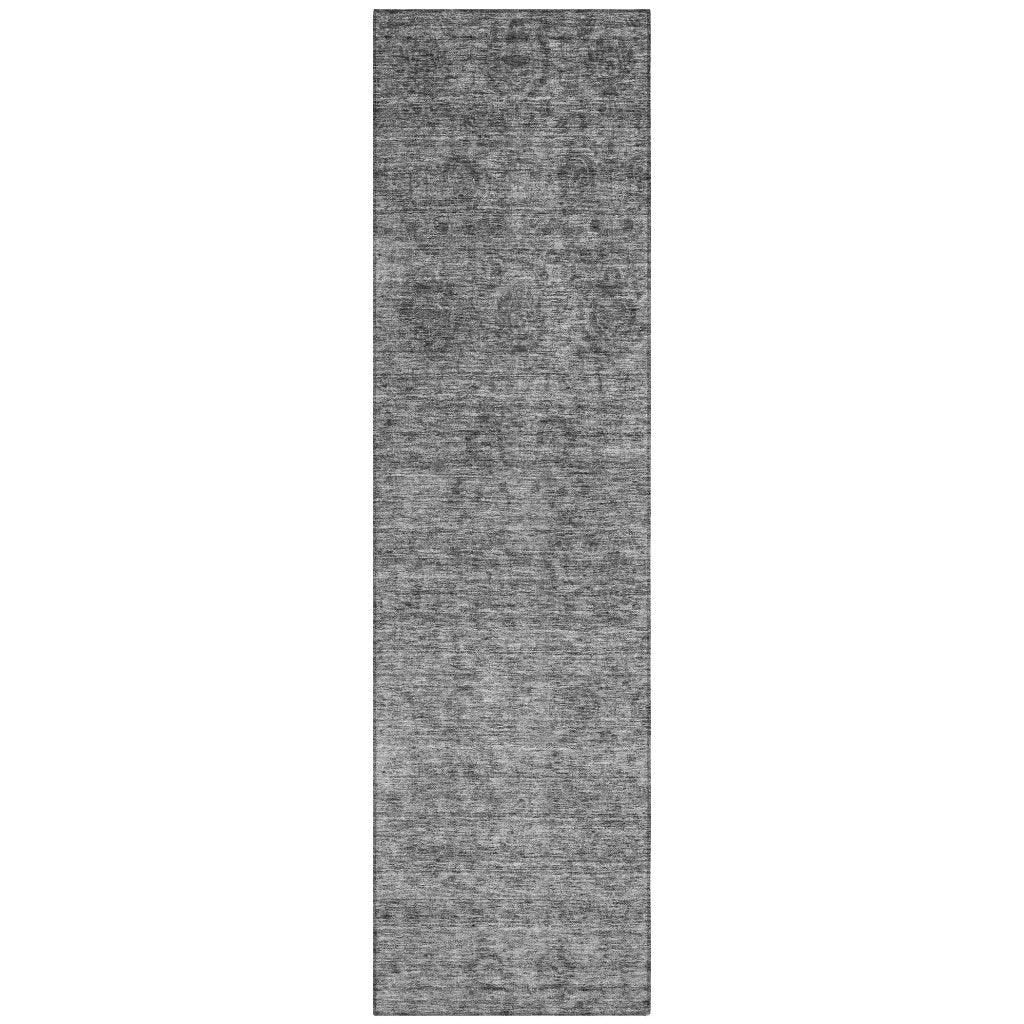 Glenra Gray Washable Indoor - Outdoor Rug - LOOMLAN - LOOMLAN Rugs - Outdoor Rugs
