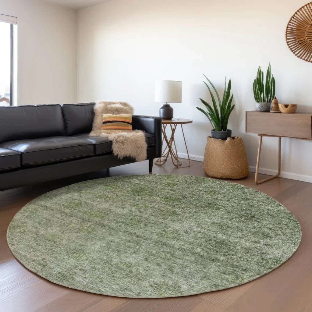 Glenra Green Washable Indoor - Outdoor Rug - LOOMLAN - LOOMLAN Rugs - Outdoor Rugs