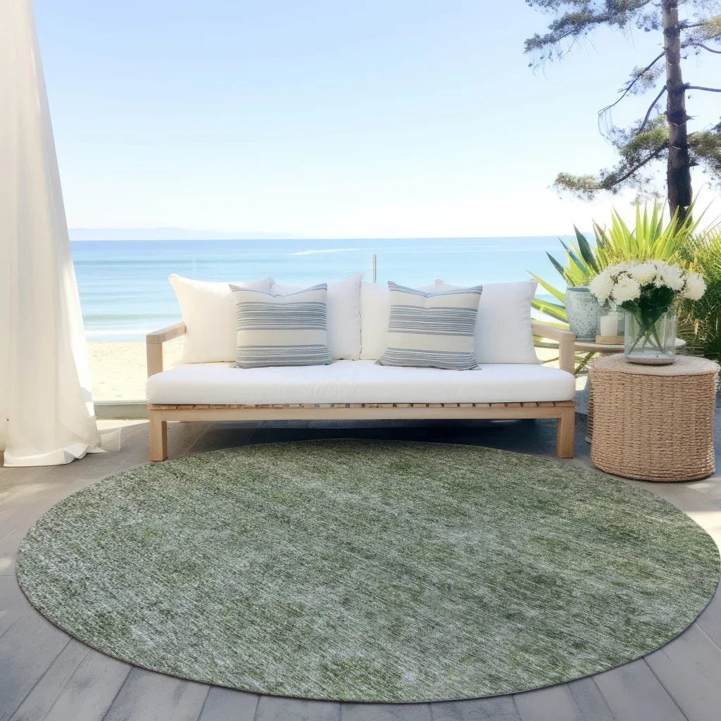 Glenra Green Washable Indoor - Outdoor Rug - LOOMLAN - LOOMLAN Rugs - Outdoor Rugs
