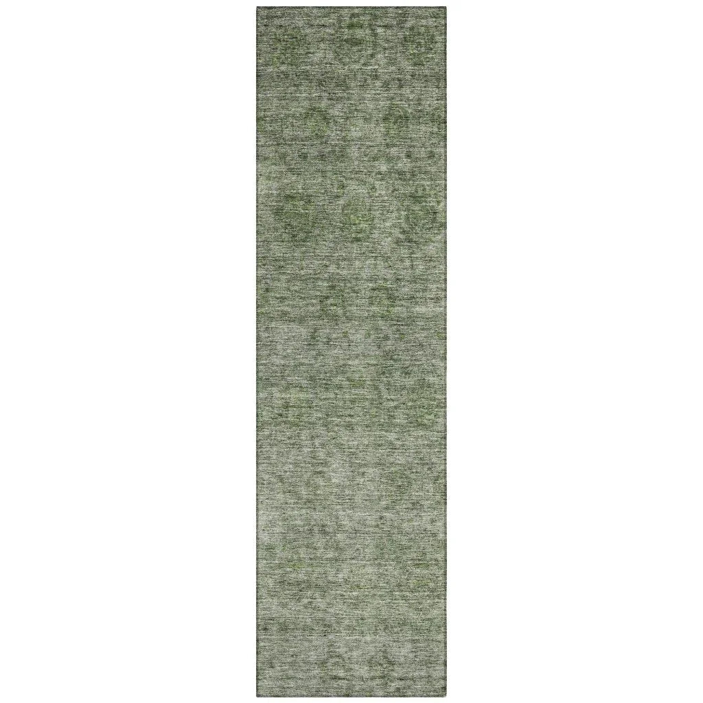 Glenra Green Washable Indoor - Outdoor Rug - LOOMLAN - LOOMLAN Rugs - Outdoor Rugs