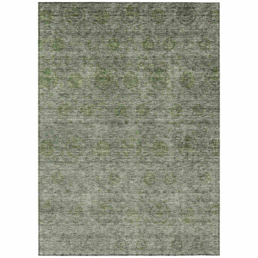 Glenra Green Washable Indoor - Outdoor Rug - LOOMLAN - LOOMLAN Rugs - Outdoor Rugs